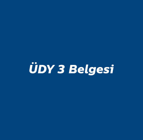 ÜDY 3 Belgesi